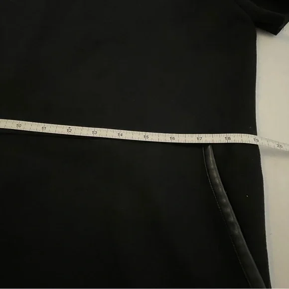 Zara Faux Suede Black Midi Dress with‎ Pockets Size M - Picture 9 of 9